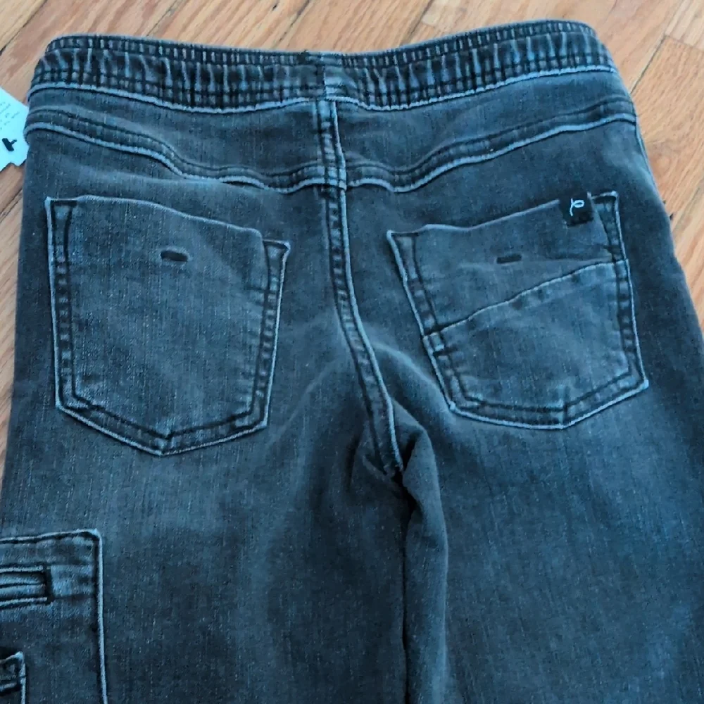 Art Class Black Utility Jogger Jeans Stretch Waist‎ Band Kids Size 7